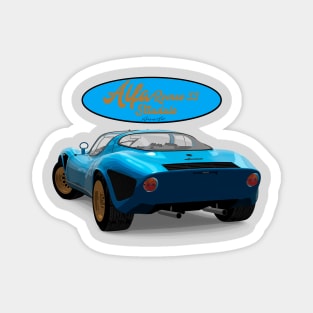 Alfa Romeo 33 stradale Blue Back Magnet