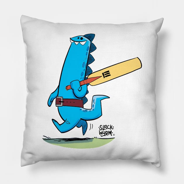 Lizardman has the cure Pillow by Slack Wyrm