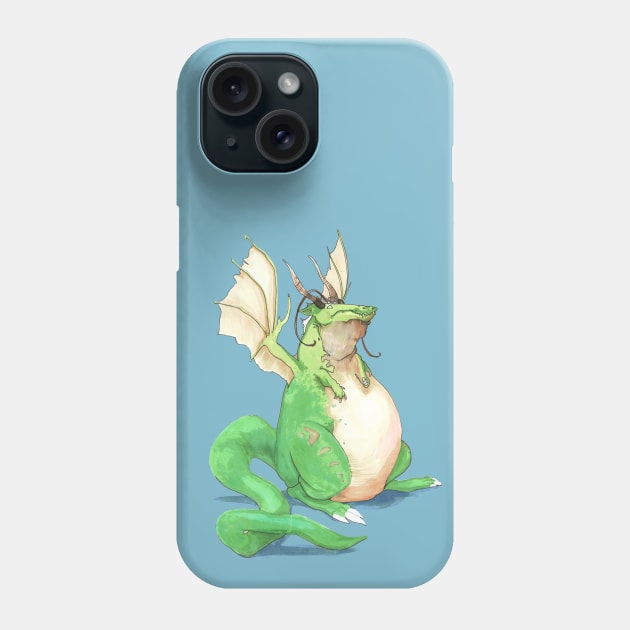 Fat Fairy Dragon Phone Case by FishWithATopHat