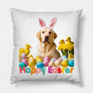 Here Comes the Easter Lab! Pillow