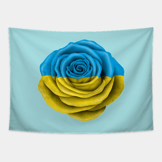 Ukrainian Flag Rose Tapestry by jeffbartels