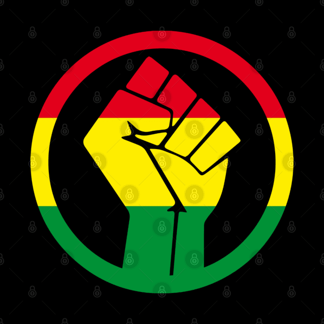 Black Power Fist, black lives matter, black history, Africa colors by UrbanLifeApparel