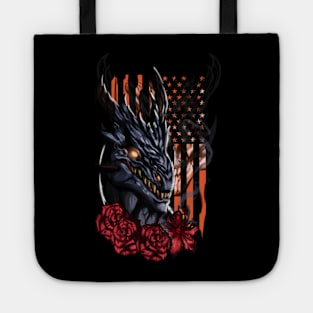 Burning Roses - Hallowed Black Dragon Tote