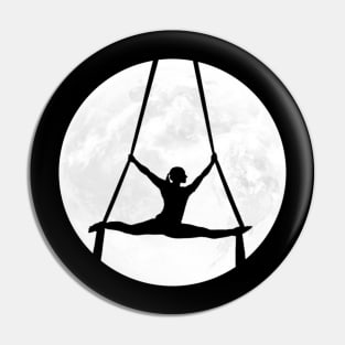 Aerialist Silhouette in Full Moon Pin