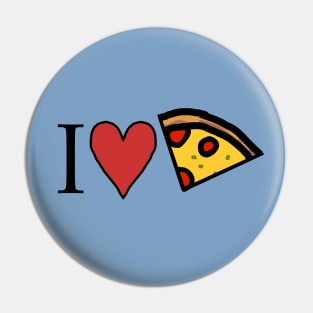 I Love a Slice of Pizza on Pi Day Pin