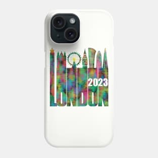 London Skyline 2023 - Neon Atomic Bubbles Phone Case