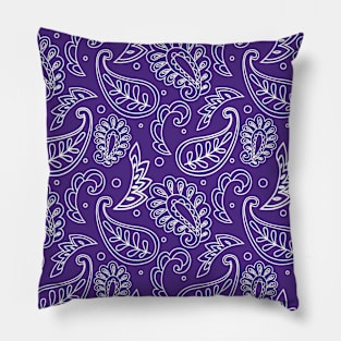 Mandala Pattern Purple and White Halloween Fall Autumn Season Pillow