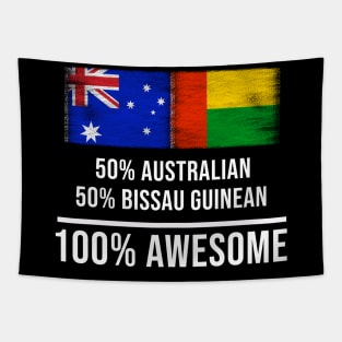 50% Australian 50% Bissau Guinean 100% Awesome - Gift for Bissau Guinean Heritage From Guinea Bissau Tapestry