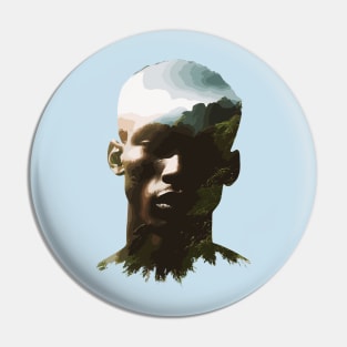 Afrocentric Man Nature Pin