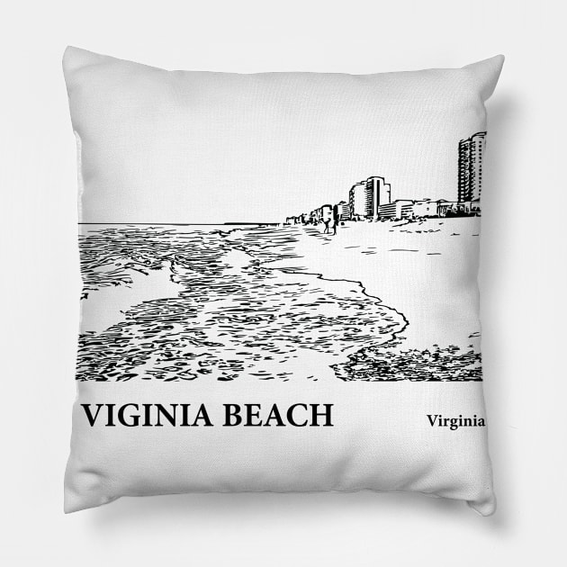 Virginia Beach - Virginia Pillow by Lakeric