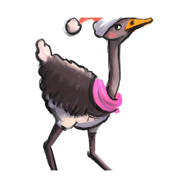 Cute Ostrich Drawing by Play Zoo