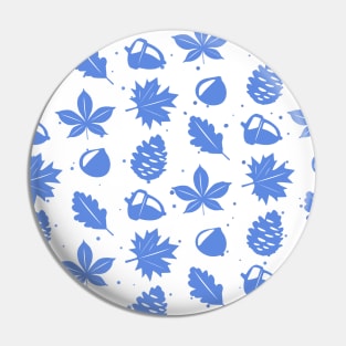 Graphic Nature Pattern in Blue Pin