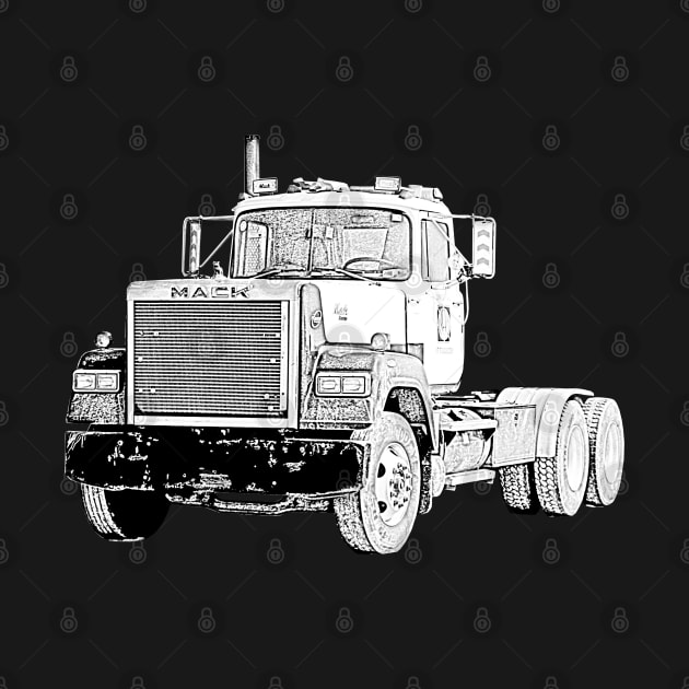 Classic American big rig semi truck by soitwouldseem