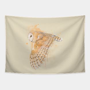 Flying Barn Owl Tapestry