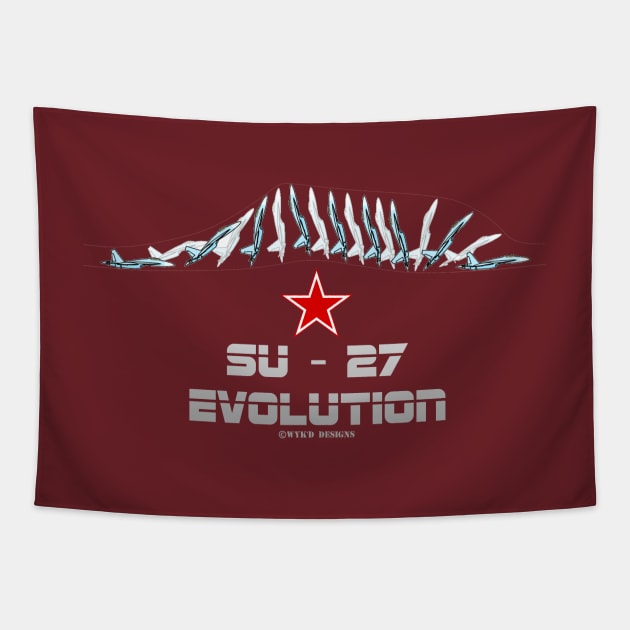 Su-27 Evolution Tapestry by Wykd_Life