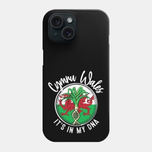 Wales - It's in my DNA. Welsh leek with a DNA strand on the flag of Wales design Phone Case