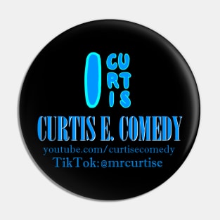 Curtis E. Comedy Logo (with TikTok) Pin