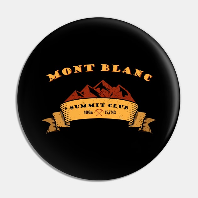 Mont Blanc Summit Club Alps Mountaineering Gift Pin by Dolde08