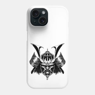 Samurai helmet B&W Phone Case