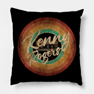 Kenny Rogers Vintage Circle Art Pillow