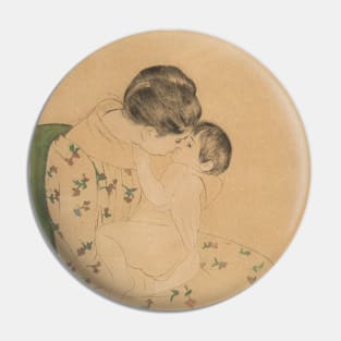 Mother's Kiss by Mary Cassatt Pin