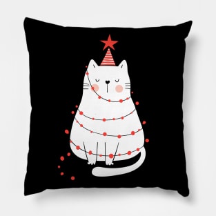 Cute Cat Gift For Christmas Pillow