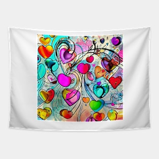 Heart theme Tapestry