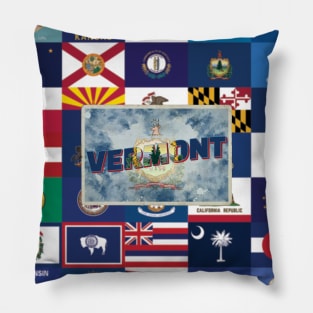 Vermont vintage style retro souvenir Pillow