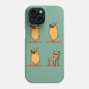 Pug Yoga Chair Pose Phone Case