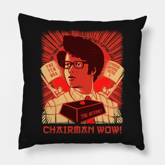 I.T. Crowd Chairman WOW Maurice Moss Pillow by vincentcarrozza