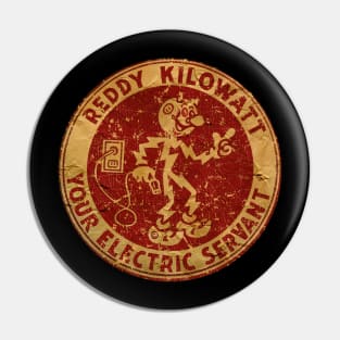 RETRO RED - REDDY KILOWATT YOUR ELECTRIC SERVANT Pin