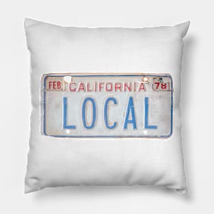 California Local License Plate Pillow