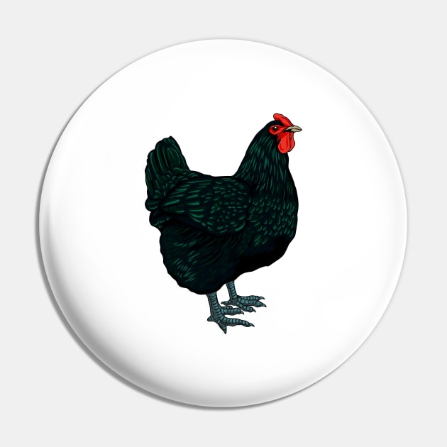 Jersey Giant Chicken Pin by Modern Medieval Design