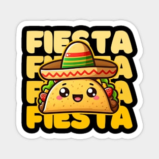 Let's Fiesta Cinco De Mayo Celebration Funny Tacos Lover Magnet