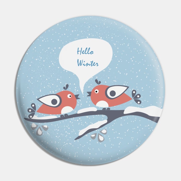 Hello Winter Pin by Kristina Stellar Scandinavian Land