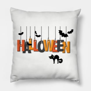 Halloween Font Design Pillow