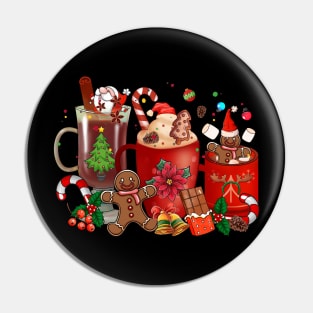 Hot Chocolate and Christmas Candy Pin