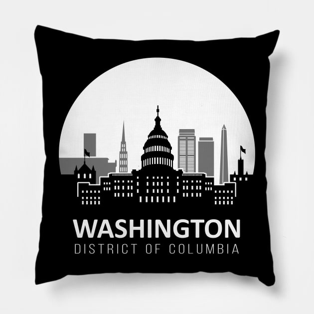 Washington D.C. Pillow by ThyShirtProject - Affiliate