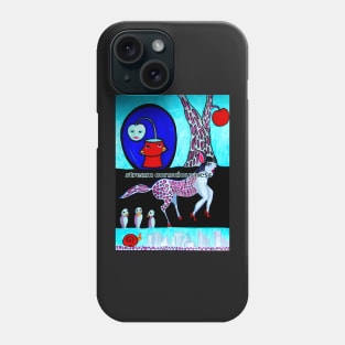 Stream Consciousness on a Horse with Birds and Apples Phone Case