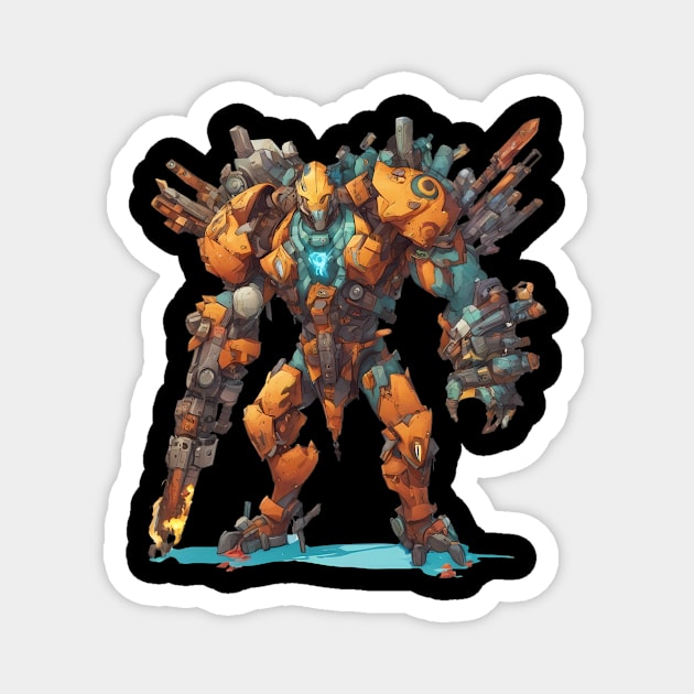 mecha soldier Magnet by animegirlnft