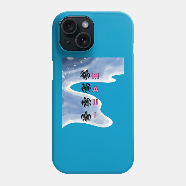 Maui Hawaii Sea Turtles Phone Case by DW Arts Design