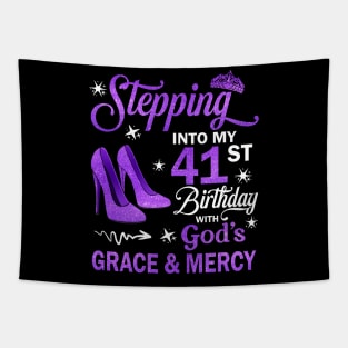 Stepping Into My 41st Birthday With God's Grace & Mercy Bday Tapestry