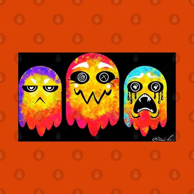 Spooked Ghosts (orange) by RoseDesigns1995