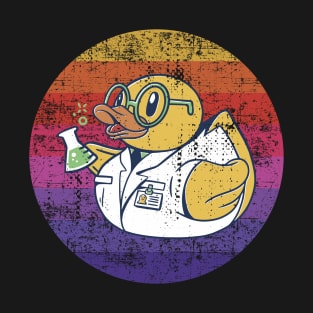 Scientist Rubber Duck Retro T-Shirt