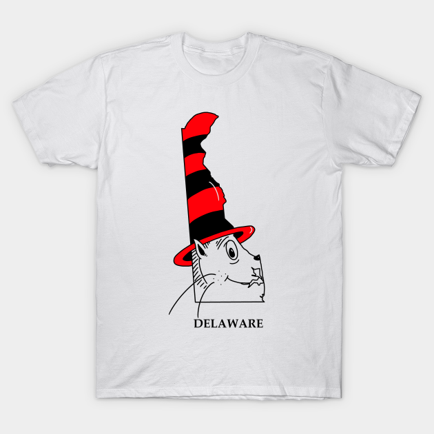 Discover A funny map of Delaware - Delaware - T-Shirt
