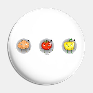 angry vegetables Pin