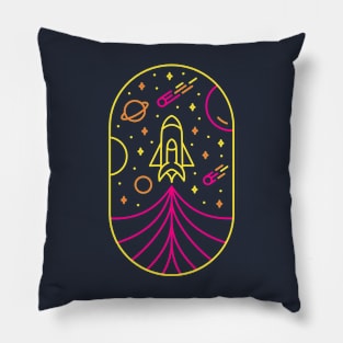 Rocket Journey Into Space 1 Pillow