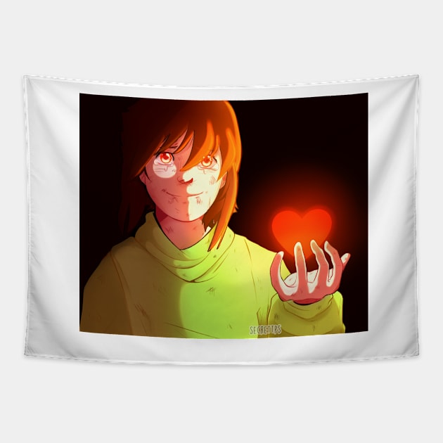 Glitchtale Chara - I'm gonna save them all Tapestry by secrettps