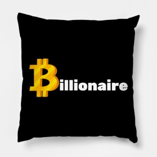 Billionaire Bitcoin - cryptocurrency inspired Pillow