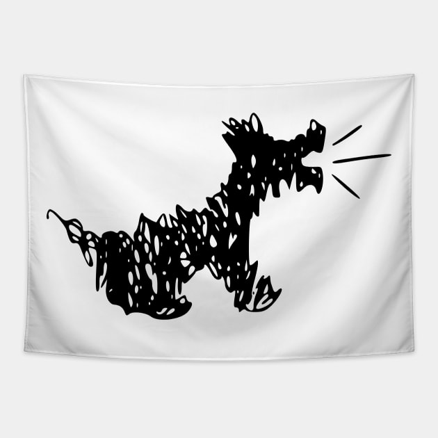 Barking Dog Tapestry by xam